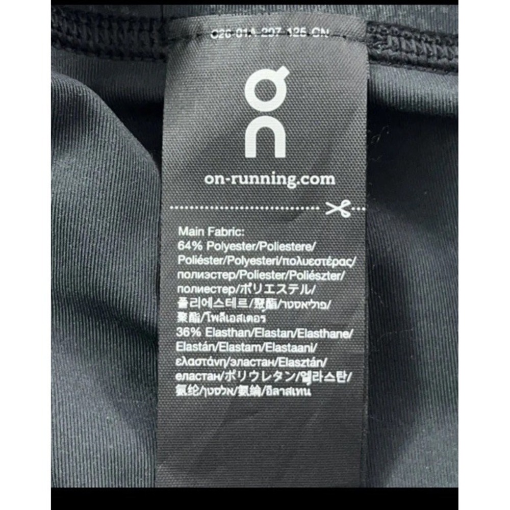 On Cloud Performance Running Tights Black Reflective Women Sz Small 7/8 Length - Picture 8 of 9